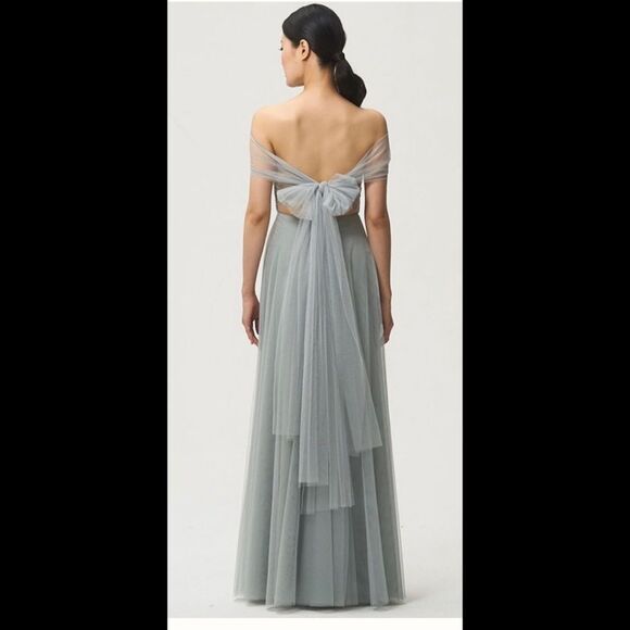 Jenny Yoo Julia Morning Mist Tulle Dress 1853 - Picture 3 of 9